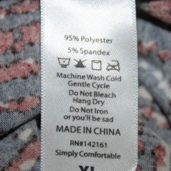 LuLaRoe Ladies Blouse Shirt Top Size XL Stretch Short Sleeve Red And Black - Picture 7 of 7